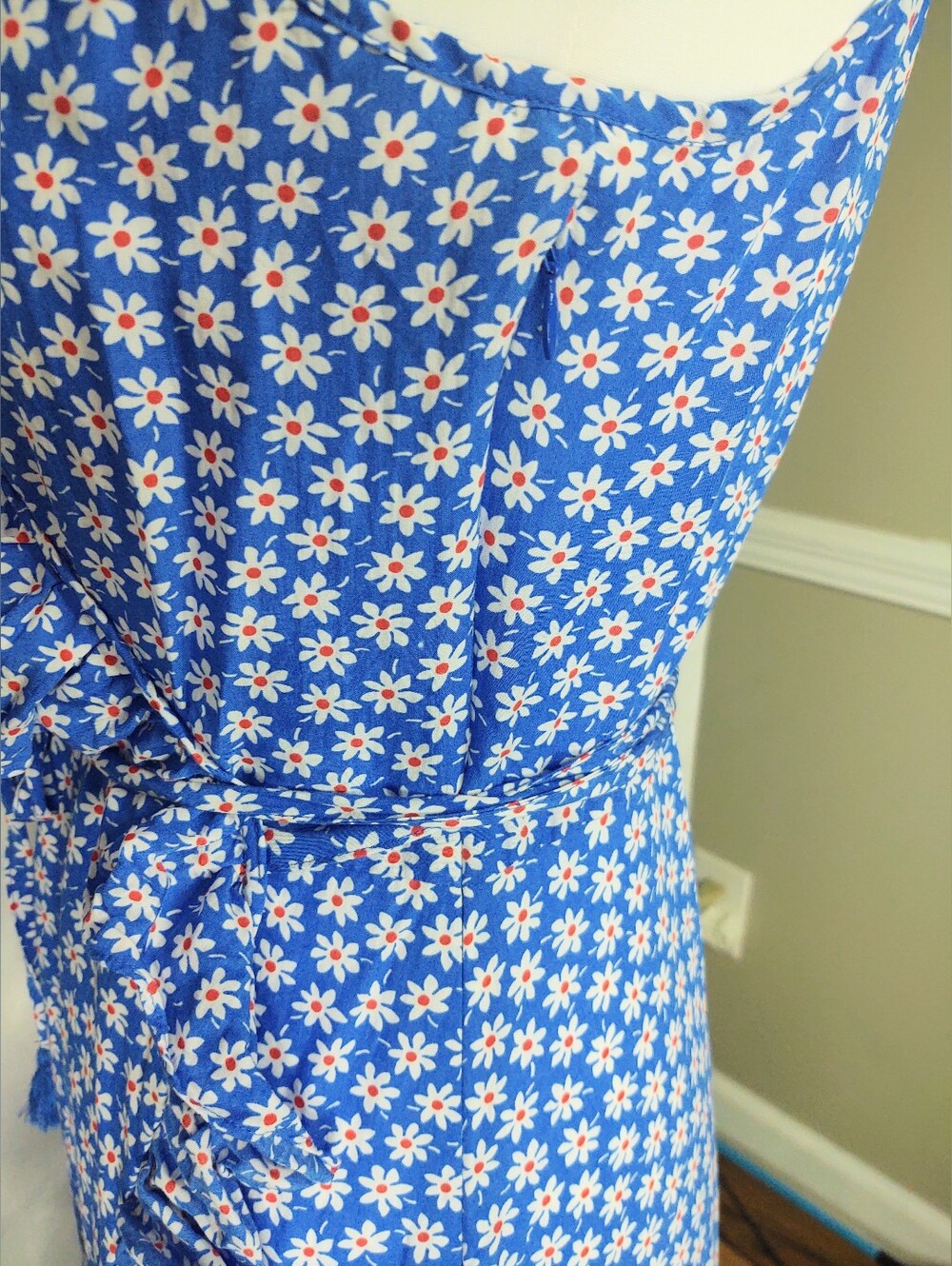 Madewell Ruffle Wrap Maxi Dress Sz 0 - Picture 5 of 10